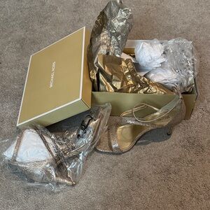 Michael Kors Sparkling Gold Sandals